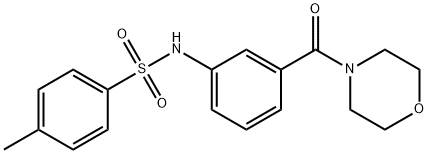 4-methyl-N-(3-(morpholine-4-carbonyl)phenyl)benzenesulfonamide Struktur