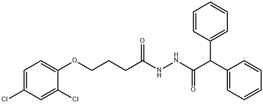 4-(2,4-dichlorophenoxy)-N'-(diphenylacetyl)butanohydrazide Struktur