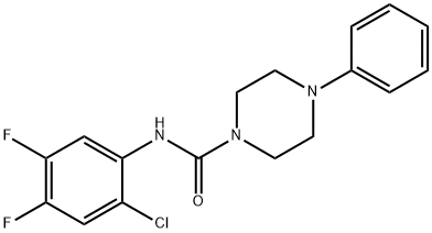 N-(2-chloro-4,5-difluorophenyl)-4-phenylpiperazine-1-carboxamide Struktur