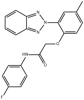 2-[2-(benzotriazol-2-yl)-4-methylphenoxy]-N-(4-fluorophenyl)acetamide Struktur