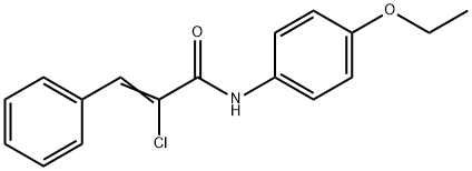 2-chloro-N-(4-ethoxyphenyl)-3-phenylacrylamide Struktur