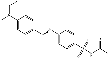 N-[(4-{[4-(diethylamino)benzylidene]amino}phenyl)sulfonyl]acetamide Struktur