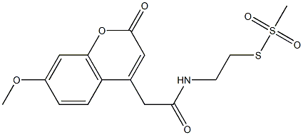 2-(7-methoxy-2-oxochromen-4-yl)-N-(2-methylsulfonylsulfanylethyl)acetamide Struktur