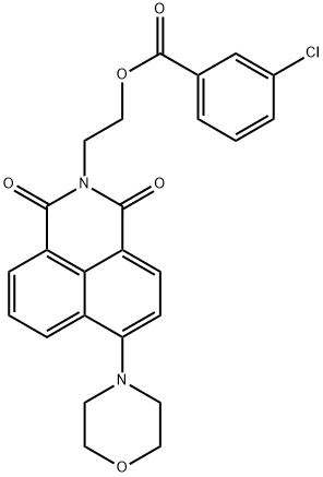 2-(6-morpholino-1,3-dioxo-1H-benzo[de]isoquinolin-2(3H)-yl)ethyl 3-chlorobenzoate Struktur