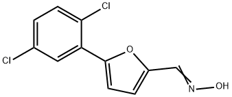 (E)-5-(2,5-dichlorophenyl)furan-2-carbaldehyde oxime Struktur