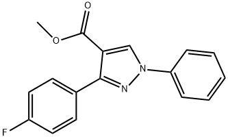 methyl 3-(4-fluorophenyl)-1-phenyl-1H-pyrazole-4-carboxylate Struktur