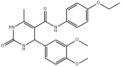 4-(3,4-dimethoxyphenyl)-N-(4-ethoxyphenyl)-6-methyl-2-oxo-1,2,3,4-tetrahydropyrimidine-5-carboxamide Struktur