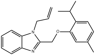 1-allyl-2-((2-isopropyl-5-methylphenoxy)methyl)-1H-benzo[d]imidazole Struktur