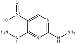 (4-hydrazinyl-5-nitro-pyrimidin-2-yl)hydrazine Struktur