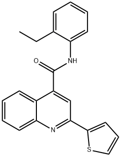 N-(2-ethylphenyl)-2-(thiophen-2-yl)quinoline-4-carboxamide Struktur