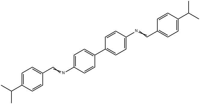 N,N'-bis(4-isopropylbenzylidene)-4,4'-biphenyldiamine Struktur