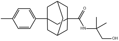 (1s,3r,5R,7S)-N-(1-hydroxy-2-methylpropan-2-yl)-3-(p-tolyl)adamantane-1-carboxamide Struktur