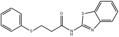 N-(benzo[d]thiazol-2-yl)-3-(phenylthio)propanamide Struktur