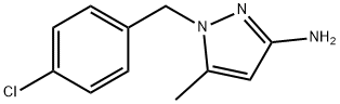 1-[(4-Chlorophenyl)methyl]-5-methyl-pyrazol-3-amine Struktur