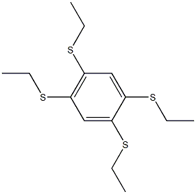 Benzene, 1,2,4,5-tetrakis(ethylthio)- Struktur