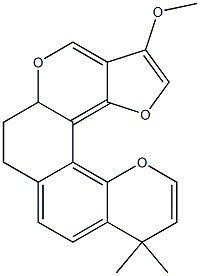 10,10-dimethyl-6H,10H-chromeno[6',7':4,5]furo[3,2-c]chromen-3-yl methyl ether Struktur