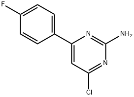 4-chloro-6-(4-fluorophenyl)pyrimidin-2-amine Struktur