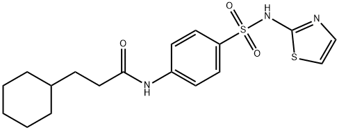 3-cyclohexyl-N-[4-(1,3-thiazol-2-ylsulfamoyl)phenyl]propanamide Struktur