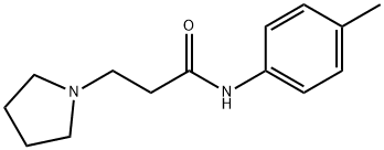 N-(4-methylphenyl)-3-(1-pyrrolidinyl)propanamide Struktur