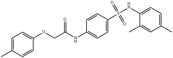 N-(4-{[(2,4-dimethylphenyl)amino]sulfonyl}phenyl)-2-(4-methylphenoxy)acetamide Struktur