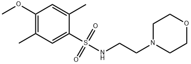 4-methoxy-2,5-dimethyl-N-(2-morpholinoethyl)benzenesulfonamide Struktur