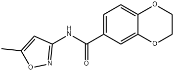 N-(5-methylisoxazol-3-yl)-2,3-dihydrobenzo[b][1,4]dioxine-6-carboxamide Struktur