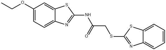 2-(1,3-benzothiazol-2-ylsulfanyl)-N-(6-ethoxy-1,3-benzothiazol-2-yl)acetamide Struktur