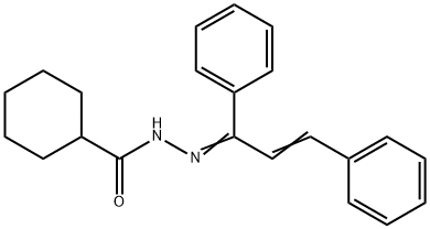 N'-(1,3-diphenyl-2-propen-1-ylidene)cyclohexanecarbohydrazide Struktur