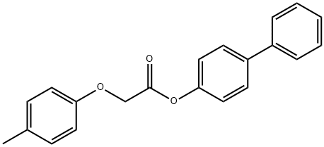 4-biphenylyl (4-methylphenoxy)acetate Struktur