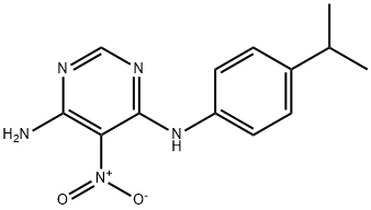 N4-(4-isopropylphenyl)-5-nitropyrimidine-4,6-diamine Struktur