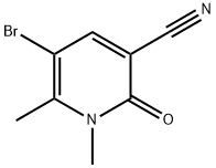 5-Bromo-1,6-dimethyl-2-oxo-1,2-dihydro-pyridine-3-carbonitrile Struktur