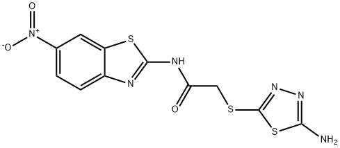 2-[(5-amino-1,3,4-thiadiazol-2-yl)sulfanyl]-N-(6-nitro-1,3-benzothiazol-2-yl)acetamide Struktur