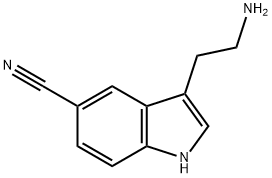 1H-Indole-5-carbonitrile, 3-(2-aminoethyl)- Struktur