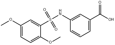 3-((2,5-dimethoxyphenyl)sulfonamido)benzoic acid Struktur