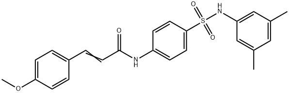 N-(4-{[(3,5-dimethylphenyl)amino]sulfonyl}phenyl)-3-(4-methoxyphenyl)acrylamide Struktur