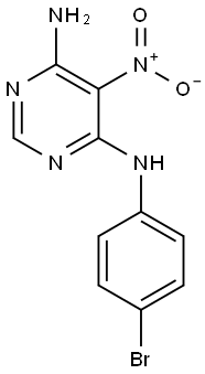 N4-(4-bromophenyl)-5-nitropyrimidine-4,6-diamine Struktur