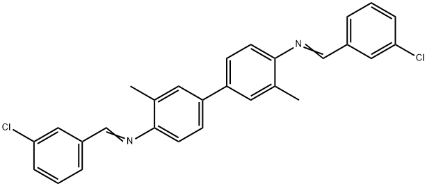 N,N'-bis(3-chlorobenzylidene)-3,3'-dimethyl-4,4'-biphenyldiamine Struktur