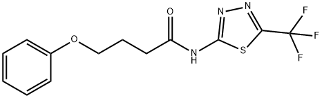 4-phenoxy-N-[5-(trifluoromethyl)-1,3,4-thiadiazol-2-yl]butanamide Struktur