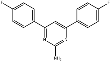 4,6-bis(4-fluorophenyl)pyrimidin-2-amine Struktur