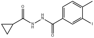 N'-(cyclopropylcarbonyl)-3-iodo-4-methylbenzohydrazide Struktur