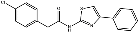 2-(4-chlorophenyl)-N-(4-phenyl-1,3-thiazol-2-yl)acetamide Struktur