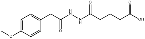 5-[2-[2-(4-methoxyphenyl)acetyl]hydrazinyl]-5-oxopentanoic acid Struktur