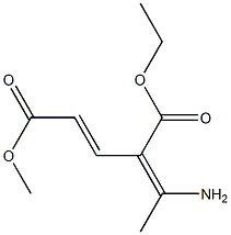 (4Z)-5-ethyl 1-methyl 4-(1-aminoethylidene)pent-2-enedioate Struktur