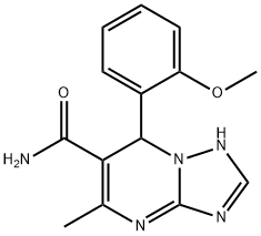 7-(2-methoxyphenyl)-5-methyl-4,7-dihydro-[1,2,4]triazolo[1,5-a]pyrimidine-6-carboxamide Struktur