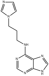 N-(3-(1H-imidazol-1-yl)propyl)-9H-purin-6-amine Struktur