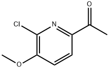 1-(6-Chloro-5-methoxy-pyridin-2-yl)-ethanone Struktur