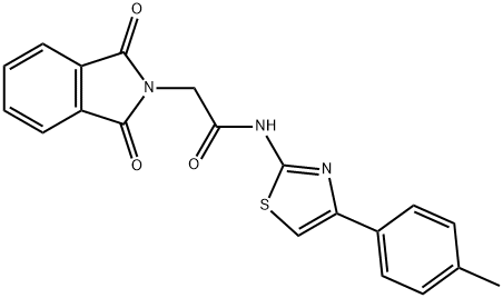 2-(1,3-dioxoisoindolin-2-yl)-N-(4-(p-tolyl)thiazol-2-yl)acetamide Struktur