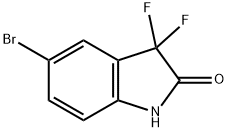 5-Bromo-3,3-difluoro-1,3-dihydro-indol-2-one Struktur