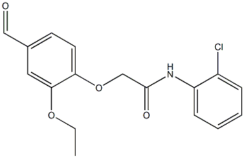 N-(2-chlorophenyl)-2-(2-ethoxy-4-formylphenoxy)acetamide Struktur