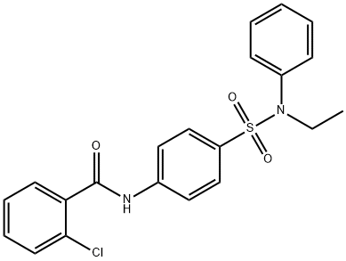 2-chloro-N-(4-{[ethyl(phenyl)amino]sulfonyl}phenyl)benzamide Struktur